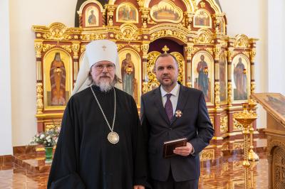Глава Рязанской митрополии вручил награду Андрею Кашаеву